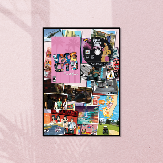 Grand Theft Auto Vice City Collage Design